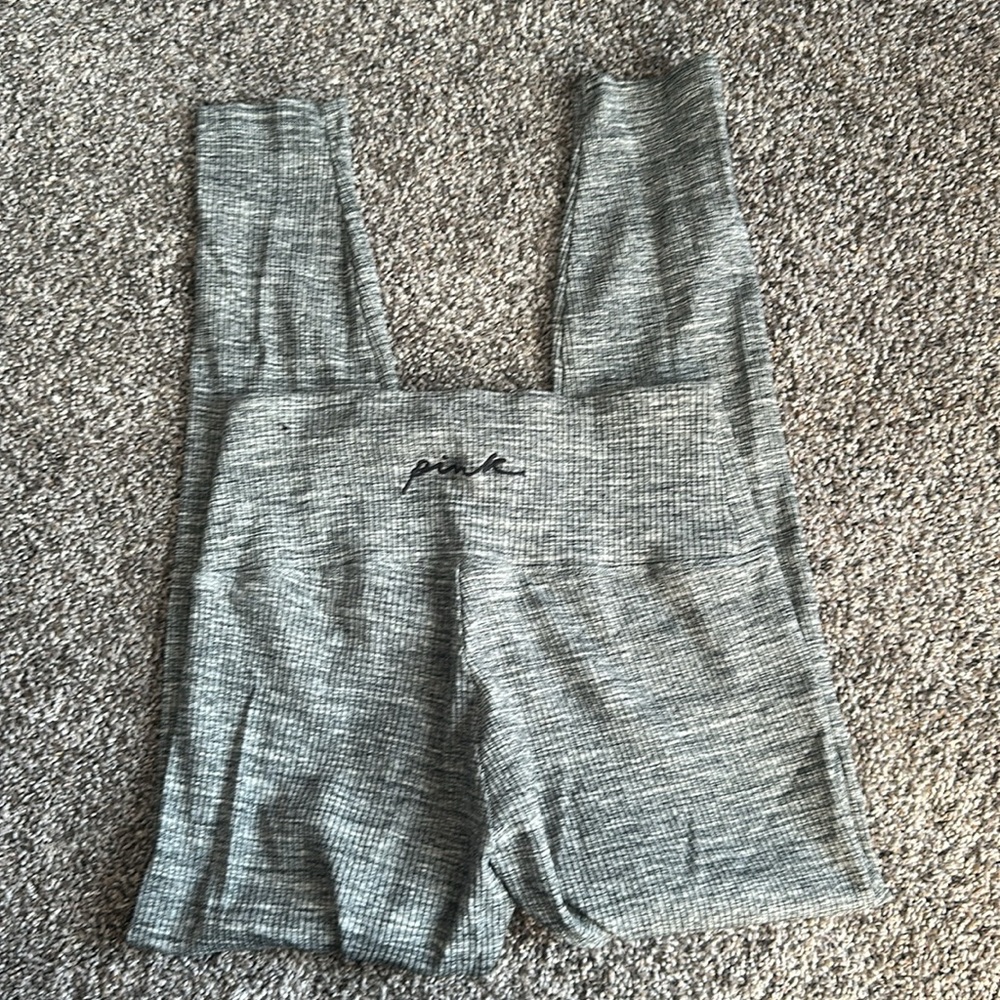 Victoria secret pink yoga leggings marble grey size medium